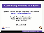 Customizing columns in a Table - thumb