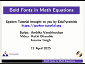 Bold Fonts in Math Equations - thumb