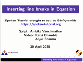 Inserting line breaks in Equation - thumb