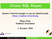 Create SQL Report - thumb