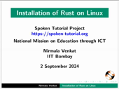 Installation of Rust on Linux