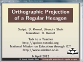 Orthographic Projection of a Regular Hexagon - thumb